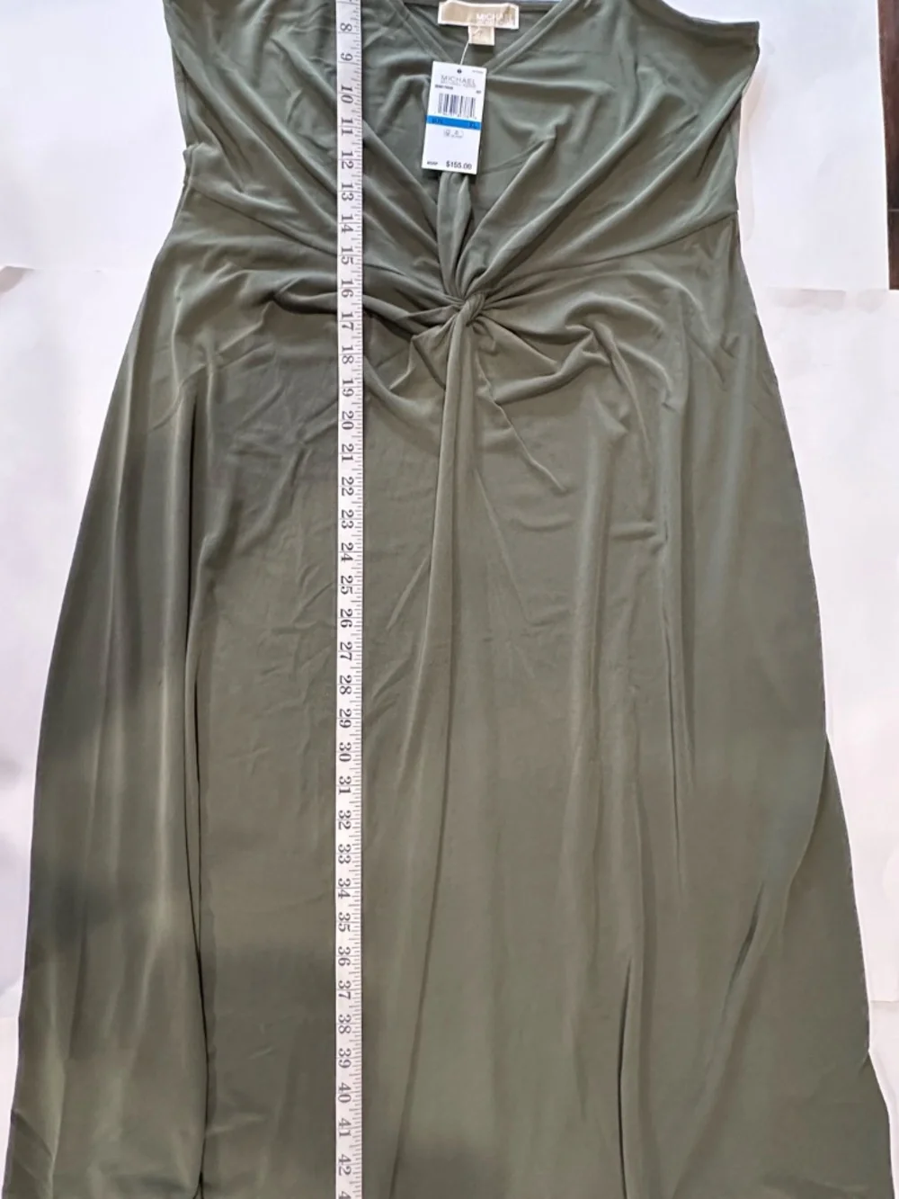 Michael Kors Women's Knot Front Sleeveless Green Dress - Size XL - NEW With Tags